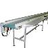 Transportador plano com bandejas laterais de inox